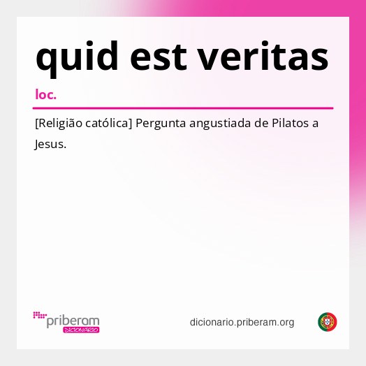 Significado de quid est veritas
